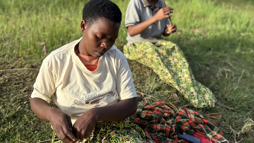 Serah Foundation community visit — basket weaving with local artisans